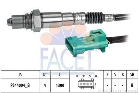 Датчик кисню (лямбда-зонд) Berlingo/Partner 1.6i 08- (10.8222) Facet FACET 108222