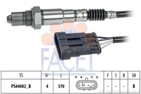 Датчик кислорода (лямбда-зонд) Fiat 500 (08-)/Opel Combo D (12-) 1.4i (10.8237) FACET 108237