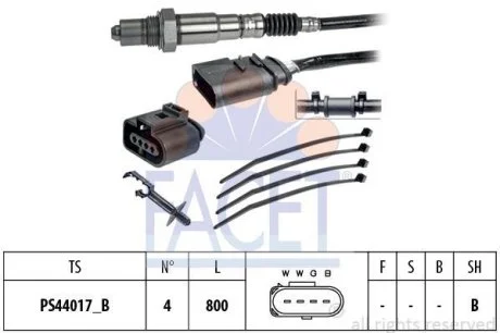 Датчик кисню (лямбда-зонд) Audi Skoda Fabia/Octavia/ VW Bora/Golf 1.0-3.2 96-08 (10.8253) Facet FACET 108253