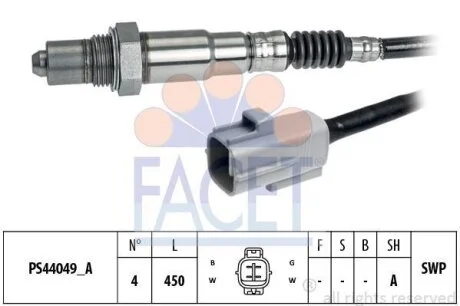 Датчик кислорода (лямбда-зонд) Mitsubishi ASX (10-), Lancer IX (08-) 1.5i, 1.6i FACET 108356
