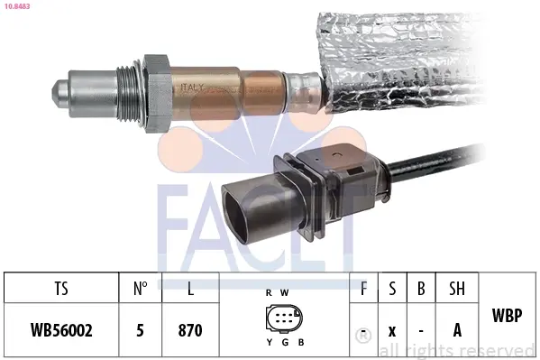 Датчик кисню (лямбда-зонд) OM271 Sprinter 08- (10.8483) Facet FACET 108483 (фото 1)