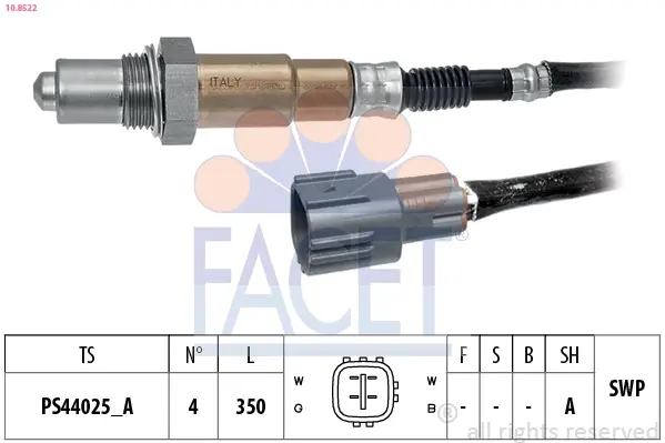 Датчик кислорода (лямбда-зонд) Subaru Outback (03-)/Toyota Rav4 (06-), Camry (11 FACET 108522 (фото 1)