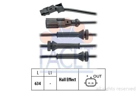 Датчик ABS Clio III (05-14)/Logan (04-) Facet FACET 210056