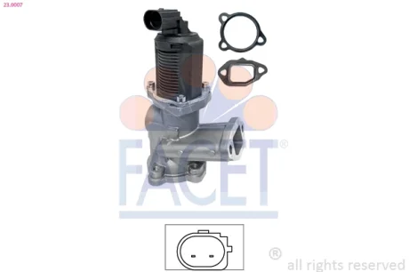 Клапан EGR Opel Combo C 1.3 CDTI (04-11) (23.0007) Facet FACET 230007