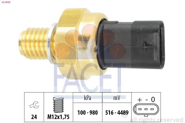 Датчик тиску FACET 25.0009 (фото 1)