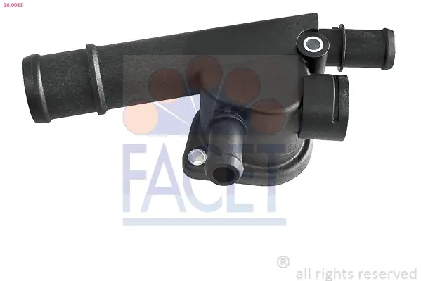 Фланець системи охолодження Audi A3, A4 (03-)/Skoda Fabia, Octavia, Superb (03-)/VW Caddy, Passat, Golf, Jetta (03-) 1.4Tdi, 1.9Tdi, 2.0Tdi (26.0015) Facet FACET 260015 (фото 1)