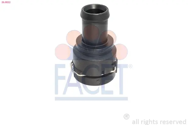 Фланець системи охолодження Audi A3, A5, Q2, Q3 (03-)/Skoda Karoq, Kodiak, Octavia, Superb (05-)/VW Bora, Caddy, Golf, Jetta, Passat (98-) 1.4-2.0TSi, TFSi, 1.6-2.5TDi (26.0022) Facet FACET 260022 (фото 1)