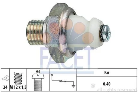 Датчик давления масла ОМ601/602  Facet FACET 7.0098