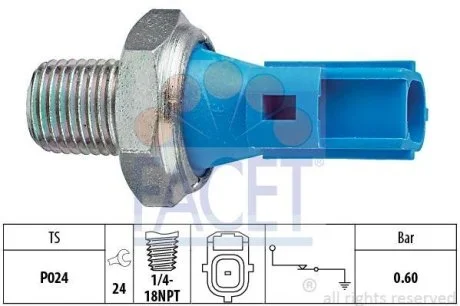 Датчик давления масла Ford Transit 2.4 DI/TDE 00-> (7.0147) Facet FACET 70147