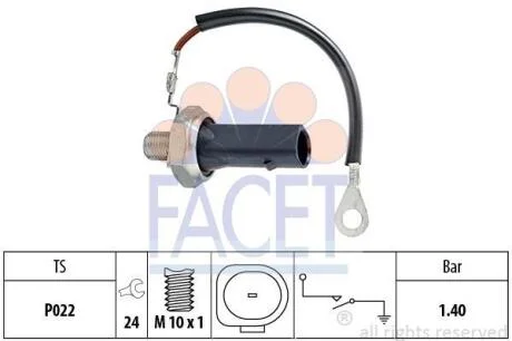 Датчик тиску оливи FACET 7.0167