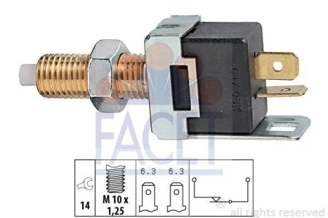 Датчик стоп-сигнала Corolla/Camry/Pajero/Lancer/Galant/Colt/Mazda 626/323 1.0-4.02 81- Facet FACET 7.1017