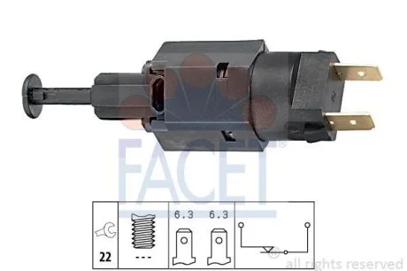 Датчик стоп-сигнала Opel Kadett E 84-/Vectra B 95-  Facet FACET 7.1050