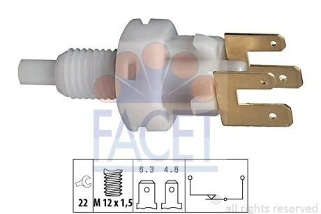 Датчик стоп-сигнала Opel Omega b 2.0 (94-00) (7.1083) Facet FACET 71083