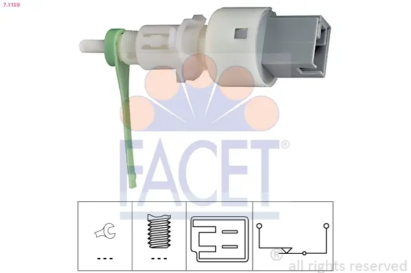 Датчик стоп-сигналу Fiat Doblo 01- (7.1159) Facet FACET 71159 (фото 1)