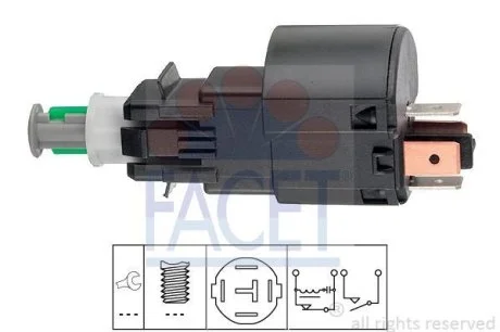 Датчик стоп-сигнала Opel Combo/Omega (94-) (7.1163) Facet FACET 71163