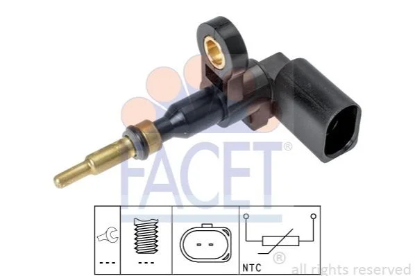 ДАТЧИК ТЕМПЕРАТУРИ VW Tiguan 2.0d (16-21) (7.3377) Facet FACET 73377 (фото 1)