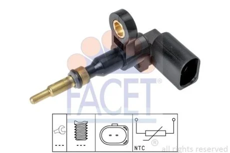 ДАТЧИК ТЕМПЕРАТУРИ VW Tiguan 2.0d (16-21) (7.3377) Facet FACET 73377