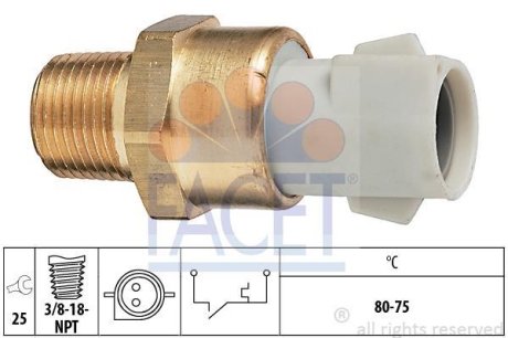 Датчик включения вентилятора FACET 7.5052