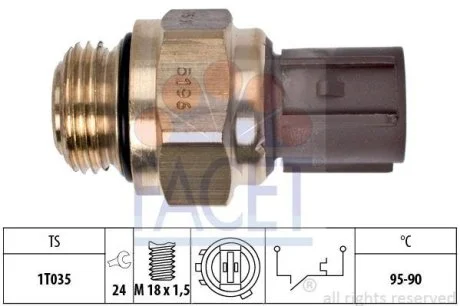 Датчик увімкнення вентилятора Honda Accord V, VI, VII, Civic IV, V, VI, VII Facet FACET 7.5196
