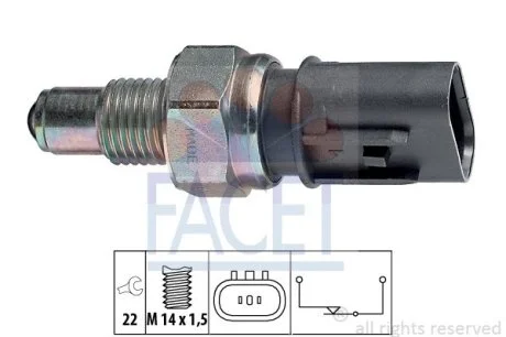 Датчик заднего хода Hyundai Accent 94-00/Sonata 91-99/ Mitsubishi Carisma 97-06/Colt 86-00/Galant 8 Facet FACET 7.6084