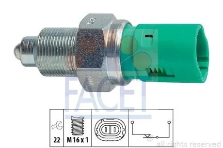 Датчик заднего хода Renault Trafic (80-2001) Facet FACET 7.6114