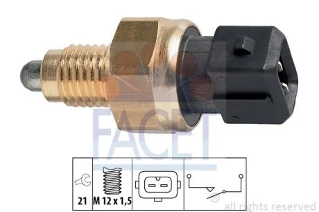 Датчик заднего хода BMW 3(E36) 90-/5(E39) 97- Facet FACET 7.6131
