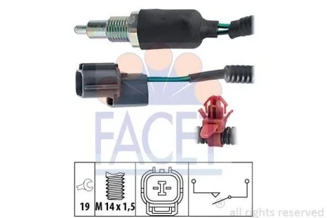 Датчик заднего хода Honda Accord VI 1.6 i (cg7) (98-02) (7.6174) Facet FACET 76174