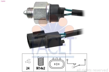 Датчик заднего хода Hyundai SantaFe (01-) (7.6315) Facet FACET 76315