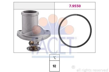 Термостат Opel Ascona C/Kadett E/Omega A/Vectra A 1.8-2.0 82-02 (92C) с прокладкой (7.8188) Facet FACET 78188
