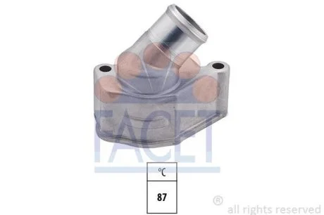 Термостат Chevrilet Captiva/Lacetti/ Daewoo Leganza/Nubira/ Opel Antara 1.6-2.4 97-13 (87C) з прокла (7.8352) Facet FACET 78352