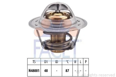 Термостат Transit 2.0i -94 (87 C) (7.8374S) Facet FACET 78374S