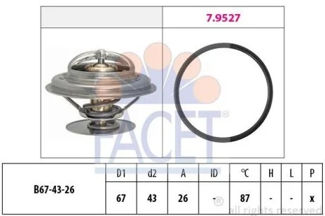 Термостат T4/LT 2.5TDI/Passat B2/Audi 100/A6 (7.8385) Facet FACET 78385