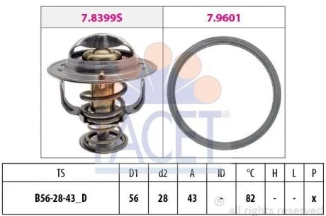 Термостат Mitsubishi Colt vi 1.5 czt (05-12) (7.8404) Facet FACET 78404