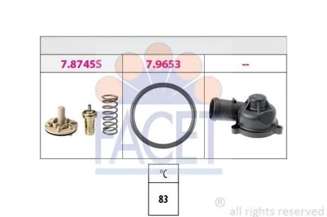 Термостат Skoda Roomster 1.6 (06-15) (7.8745K) Facet FACET 78745K