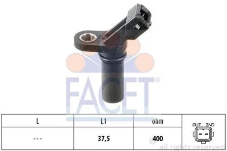 Датчик оборотов коленвала Ford Transit 2.0-2.3 i (94-) (9.0188) Facet FACET 90188