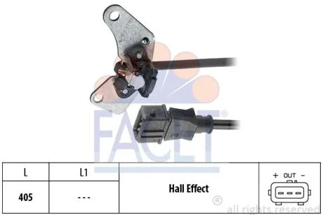 Датчик оборотов коленвала Fiat Multipla 1.6 (00-10) Facet FACET 9.0213