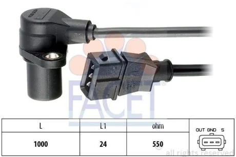 Датчик оборотов коленвала Chevrolet Epica 2.0 (05-06) Facet FACET 9.0228