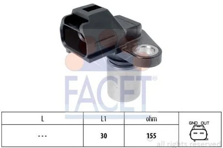 Датчик оборотов коленвала Volvo C30/C70/ S40/S60/S80/ CX70/XC90 2.0-4.4 (97-) (9.0263) Facet FACET 90263