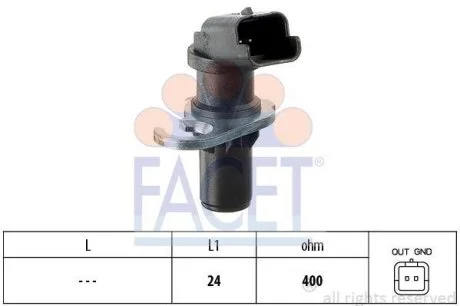 Датчик оборотов коленвала Citroen Berlingo / Peugeot Partner 1.6 i (00-) (9.0305) Facet FACET 90305