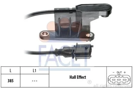 Датчик оборотов коленвала Opel Astra G 1.4, 1.6 16v (98-05) (9.0316) Facet FACET 90316