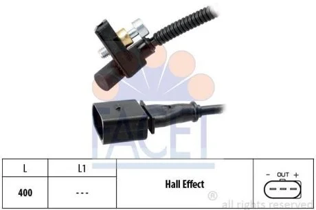 Датчик оборотов коленвала Skoda Fabia / VW Polo 1.4-1.6 (01-) (9.0447) Facet FACET 90447