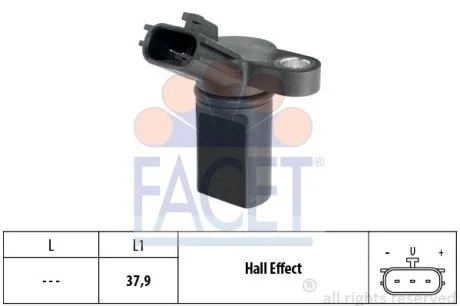 Датчик оборотов коленвала Nissan Almera/Primera/Micra 1.0-4.5 96- Facet FACET 9.0453