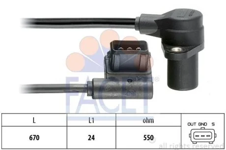 Датчик оборотов коленвала Bmw 3 touring 325 i (87-93) Facet FACET 9.0485