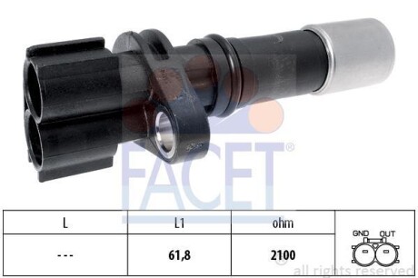 Датчик коленвала FACET 9.0633