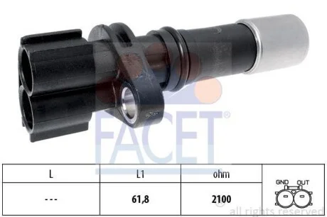 Датчик коленвала FACET 9.0633