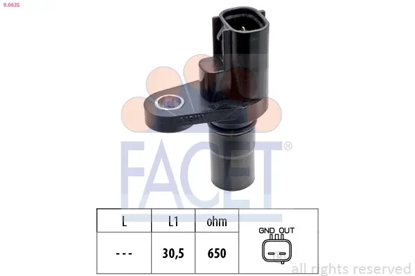 Датчик швидкості Toyota Auris, Avensis, Corola, Rav4, Yaris (05-) (9.0635) Facet FACET 90635 (фото 1)