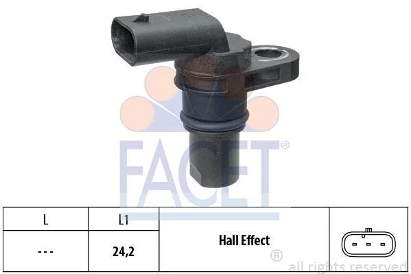 Датчик обертів коленвала Caddy 15-/Golf 13-/Passat 14-/Tiguan 15- 1.0-2.0TSI (9.0793) Facet FACET 90793 (фото 1)