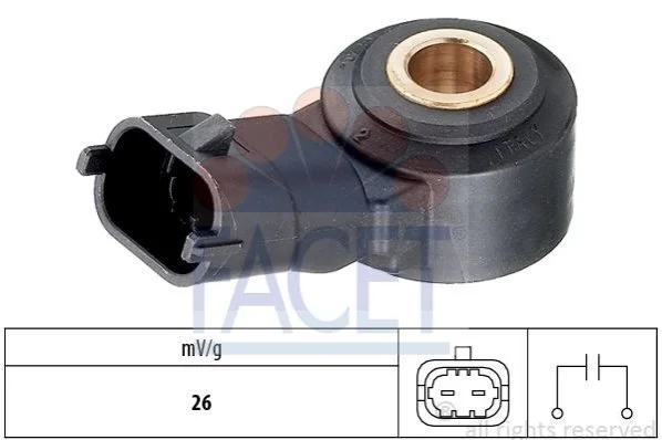 Датчик детонации Smart Fortwo cabrio 0.7 (450.433) (04-07) (9.3114) Facet FACET 93114 (фото 1)