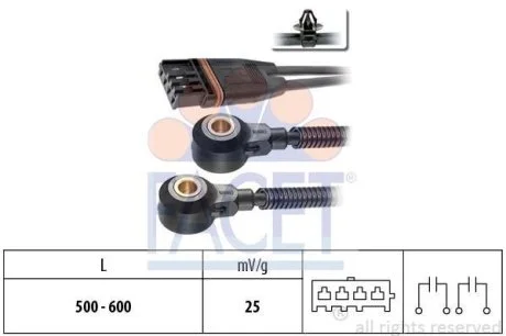 Датчик детонації Bmw 3 325 i (07-13) (9.3193) Facet FACET 93193