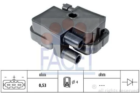 Катушка зажигания MB Vito(639) 03- (9.6317) Facet FACET 96317
